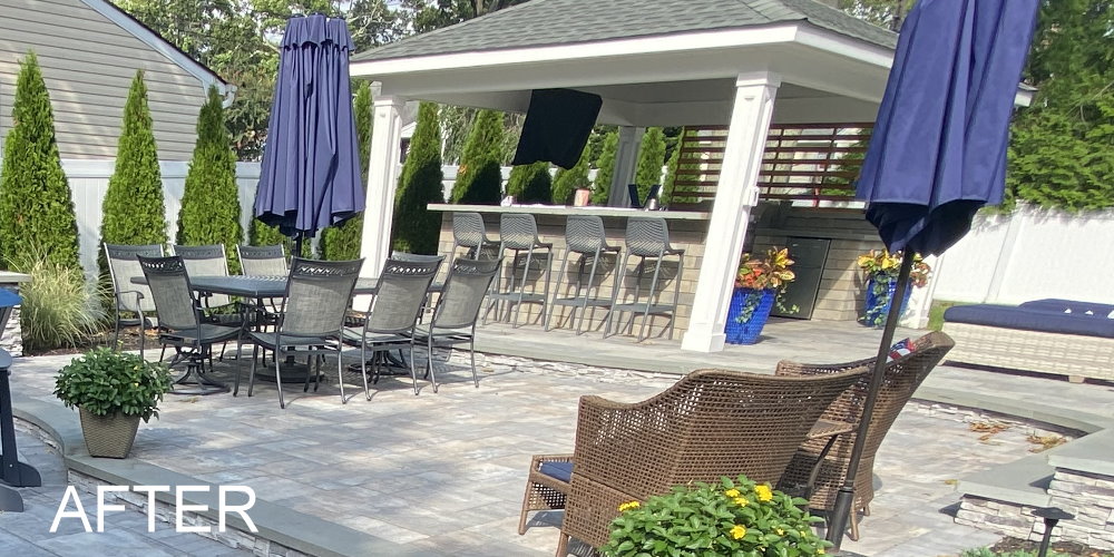 bbq and bar island under pavilion